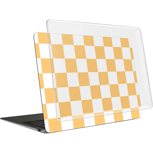 Yellow and White Checkerboard MacBook Air 15in (2023-2025) Case plus Skin